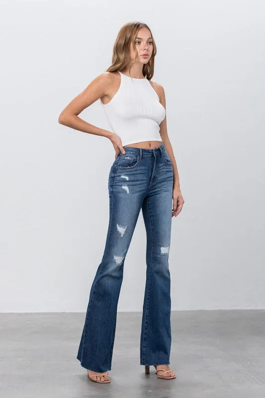 Mid Rise Dark Wash Flare Jeans *Online Only*