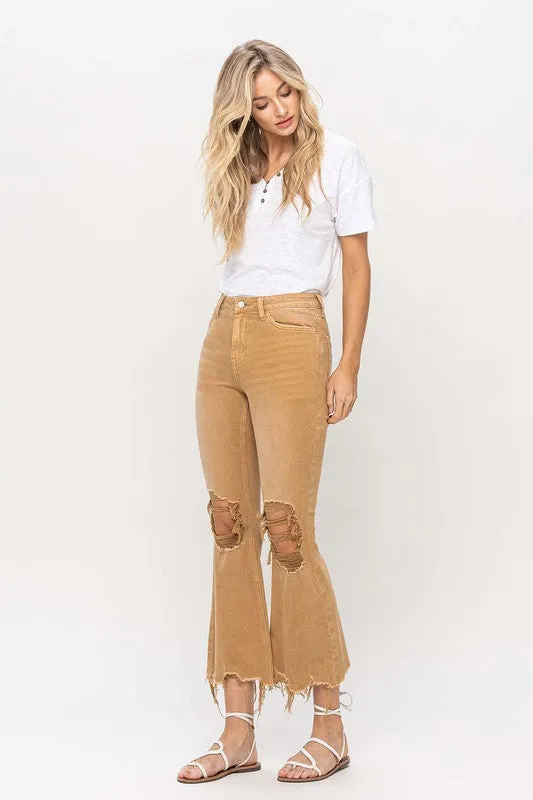 Mustard High Rise Distressed Vervet Jeans