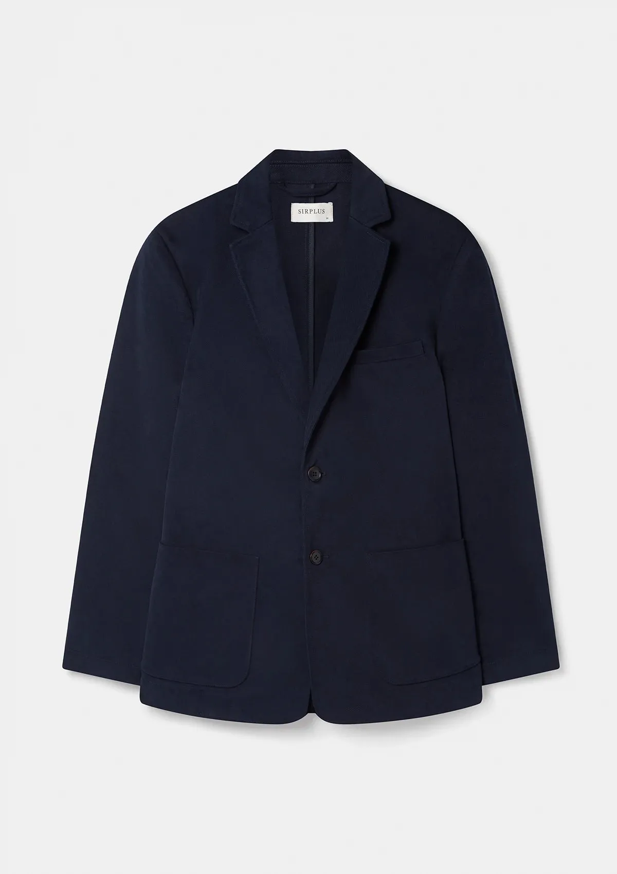 Navy Cotton Twill Blazer