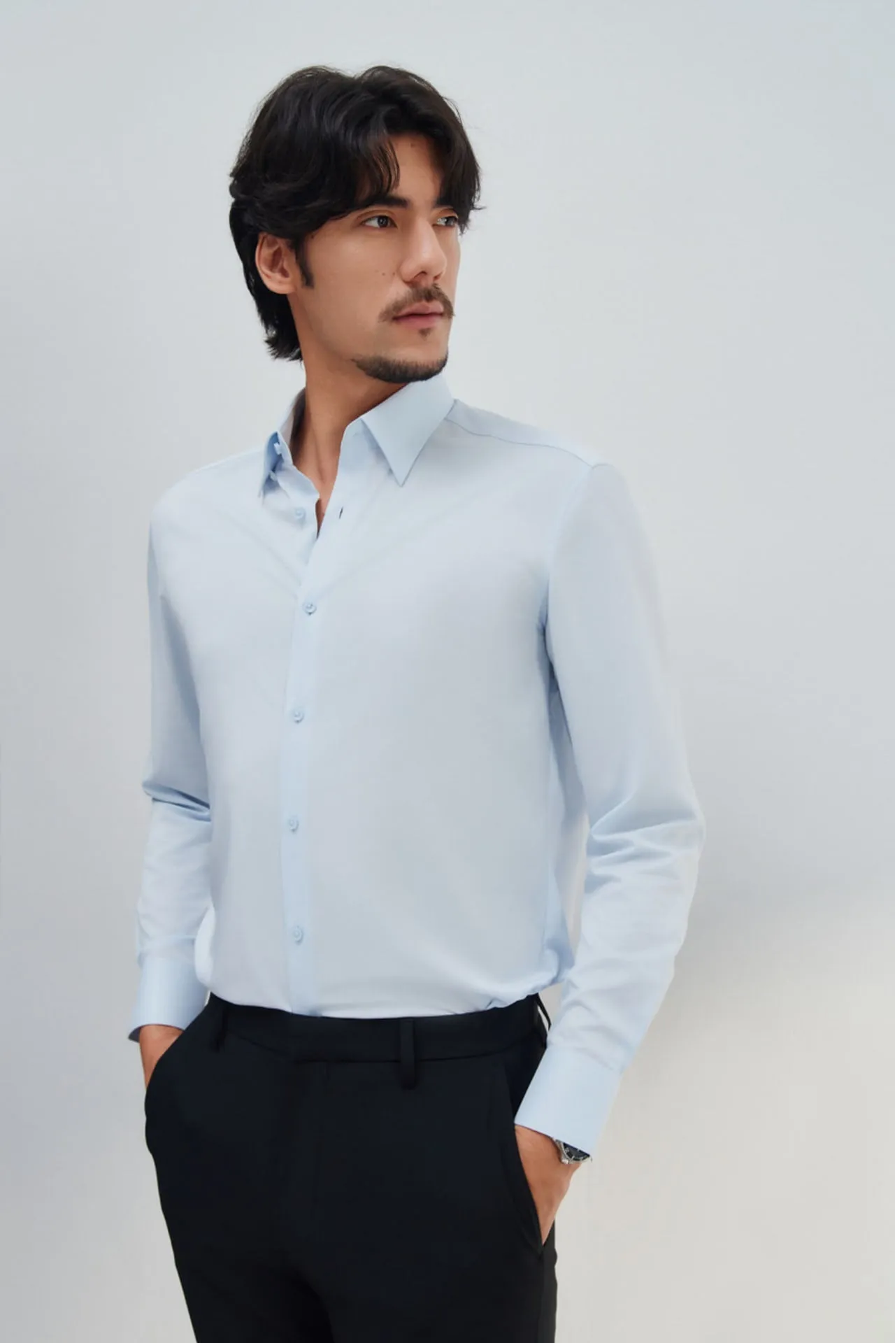 Non-Iron Dry Stretch Smart Fit Poplin Shirt