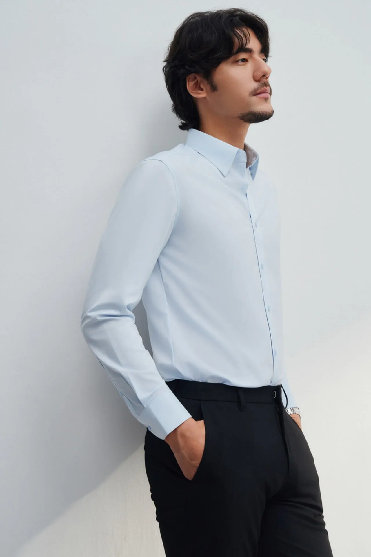 Non-Iron Dry Stretch Smart Fit Poplin Shirt