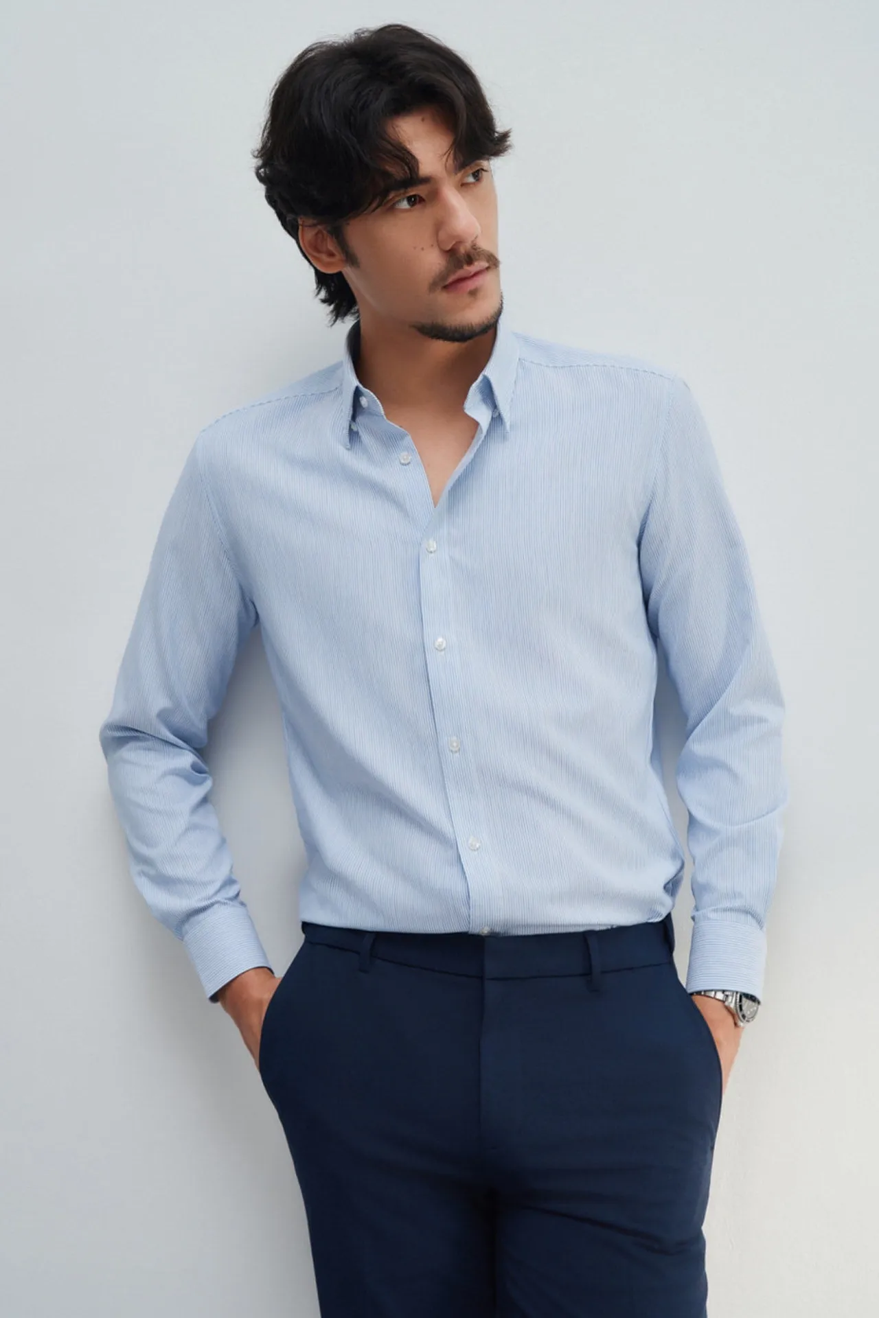 Non-Iron Quick Dry Smart Fit Stripe Shirt