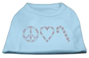 Peace, Love, and Candy Canes Shirts Baby Blue M (12)