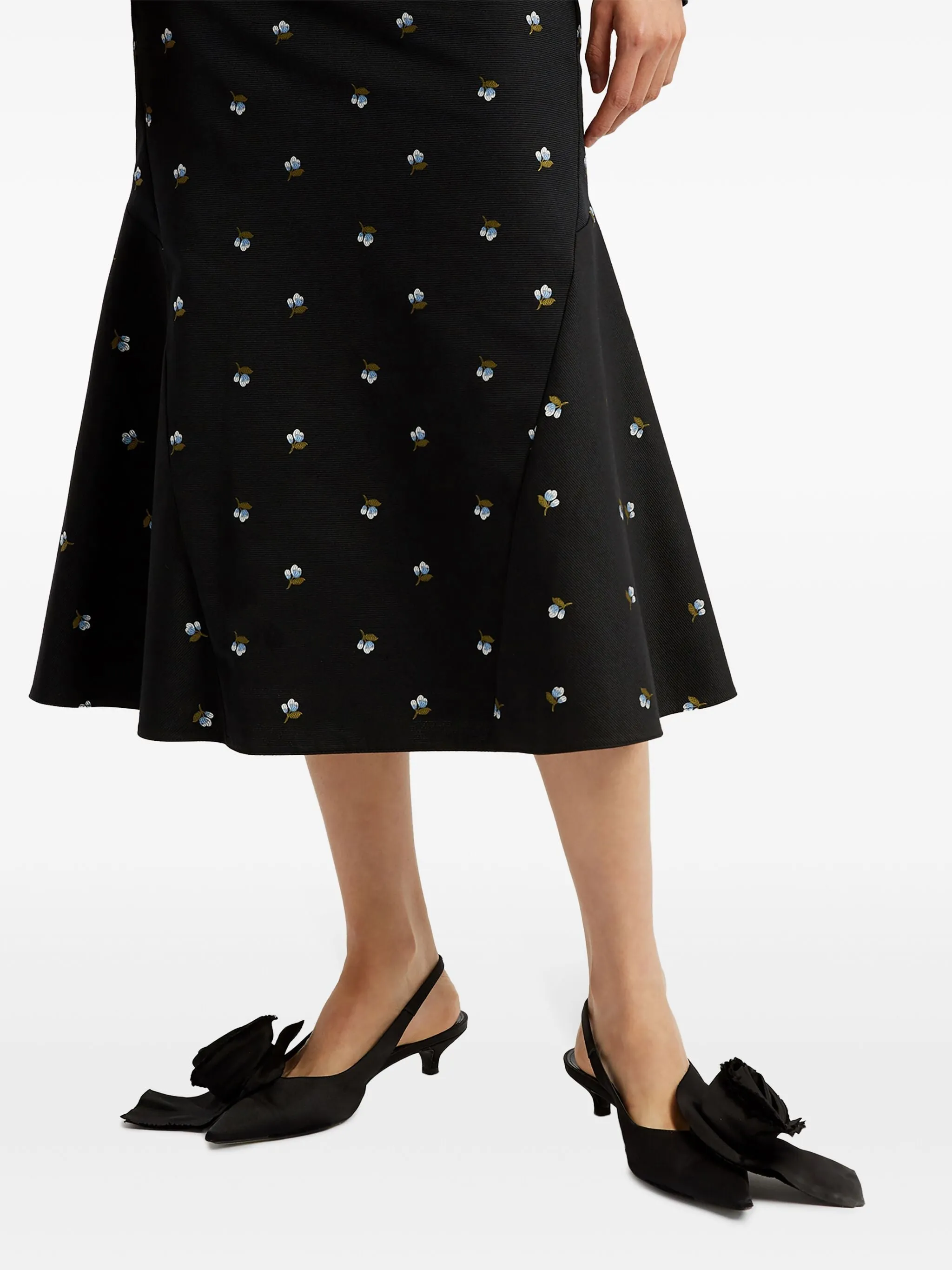 Pencil Fit-Flare Skirt