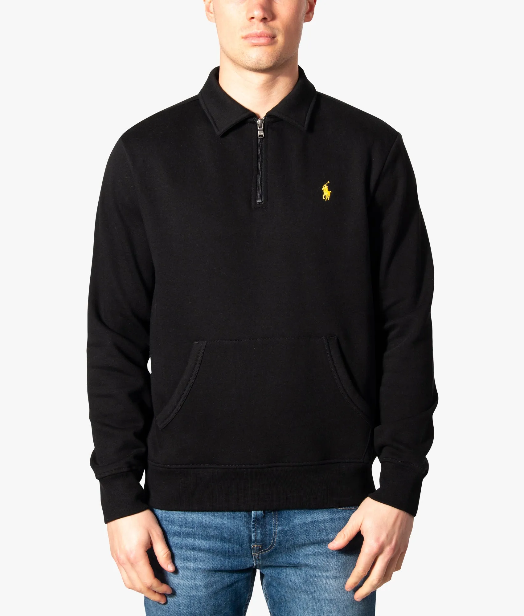 Relaxed fit collared Quarter Zip Sweatshirt