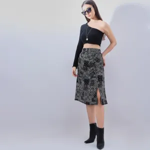 Relaxed Fit Printed Skirt