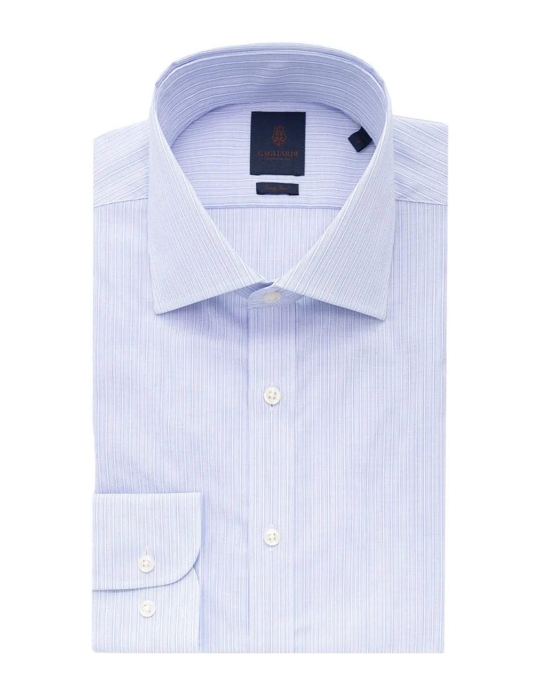 Sky Feather Stripe Easy-iron Shirt