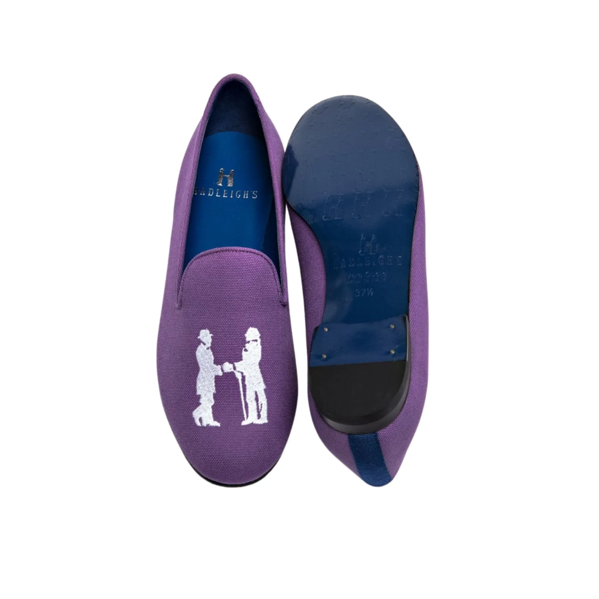 Slipper in Purple with White Logo