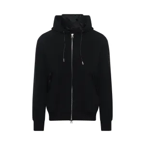 Sponge Zip Hoodie in Black