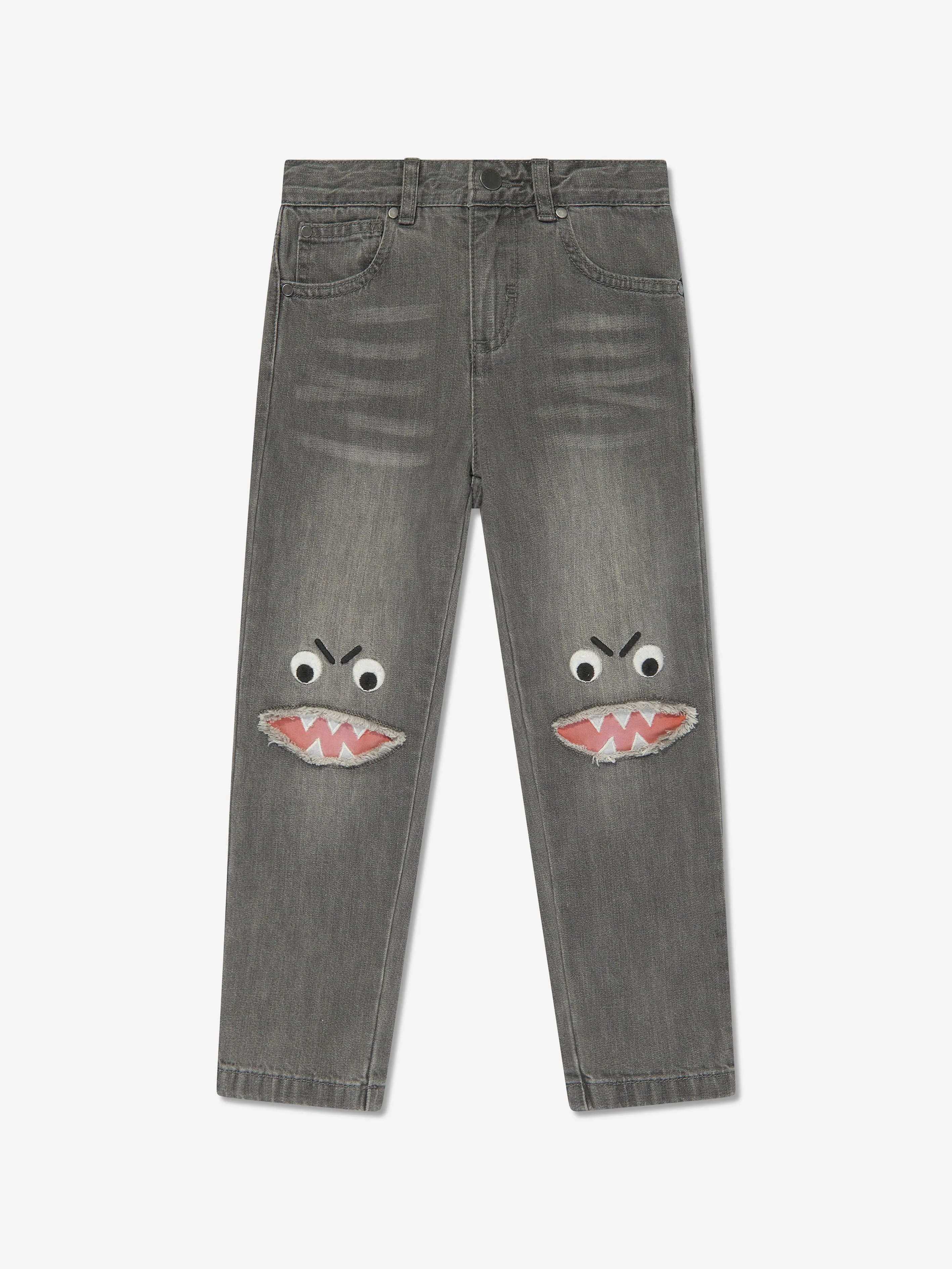 Stella McCartney Boys Shark Jeans in Grey