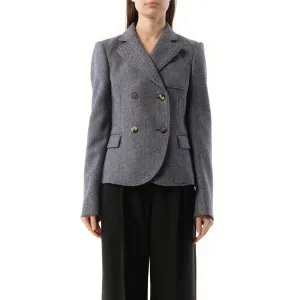 Tailored Jacket in Blue Melange