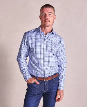 The Brookes - Multi Gingham Dress Shirt - Blue/Navy