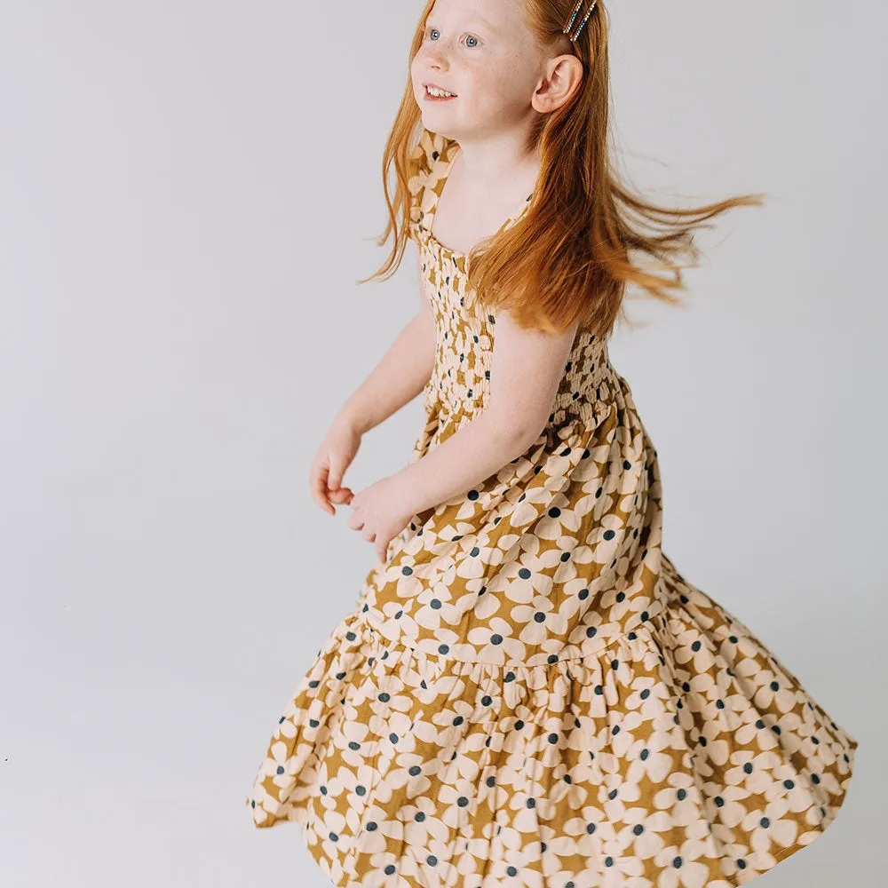 The Smocked Dress in Crowed Petal