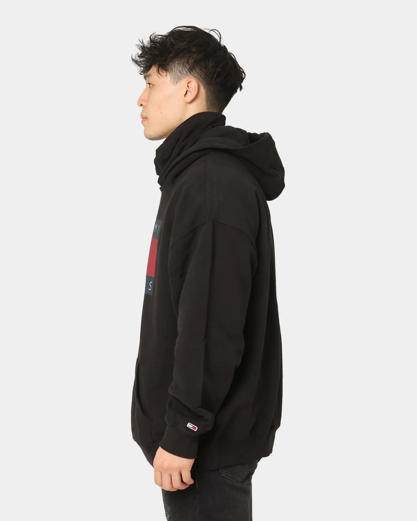 Tommy Jeans Reflective Flag Hoodie Black