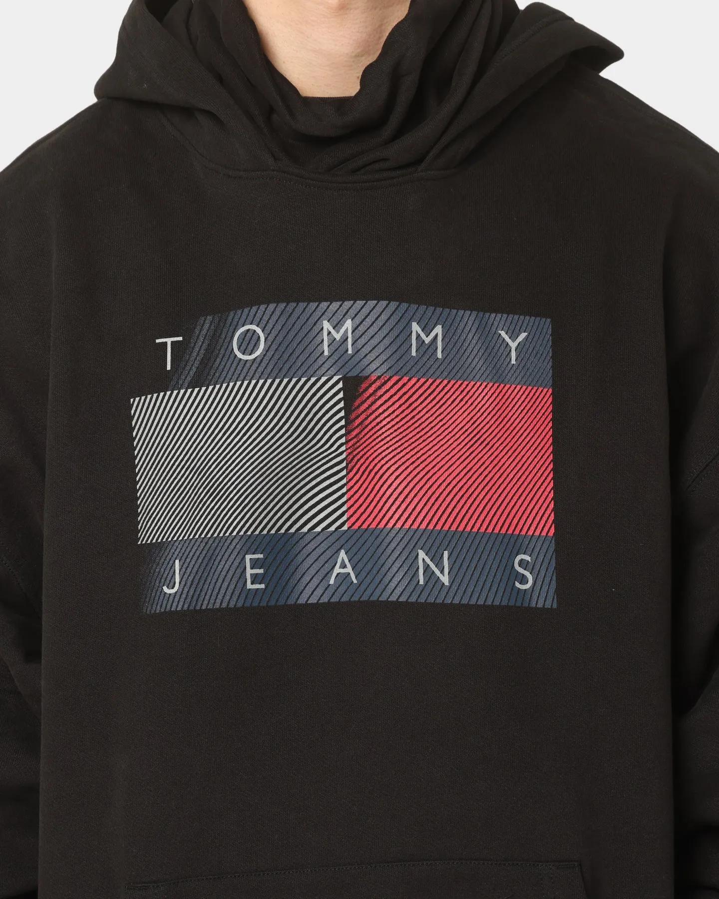 Tommy Jeans Reflective Flag Hoodie Black