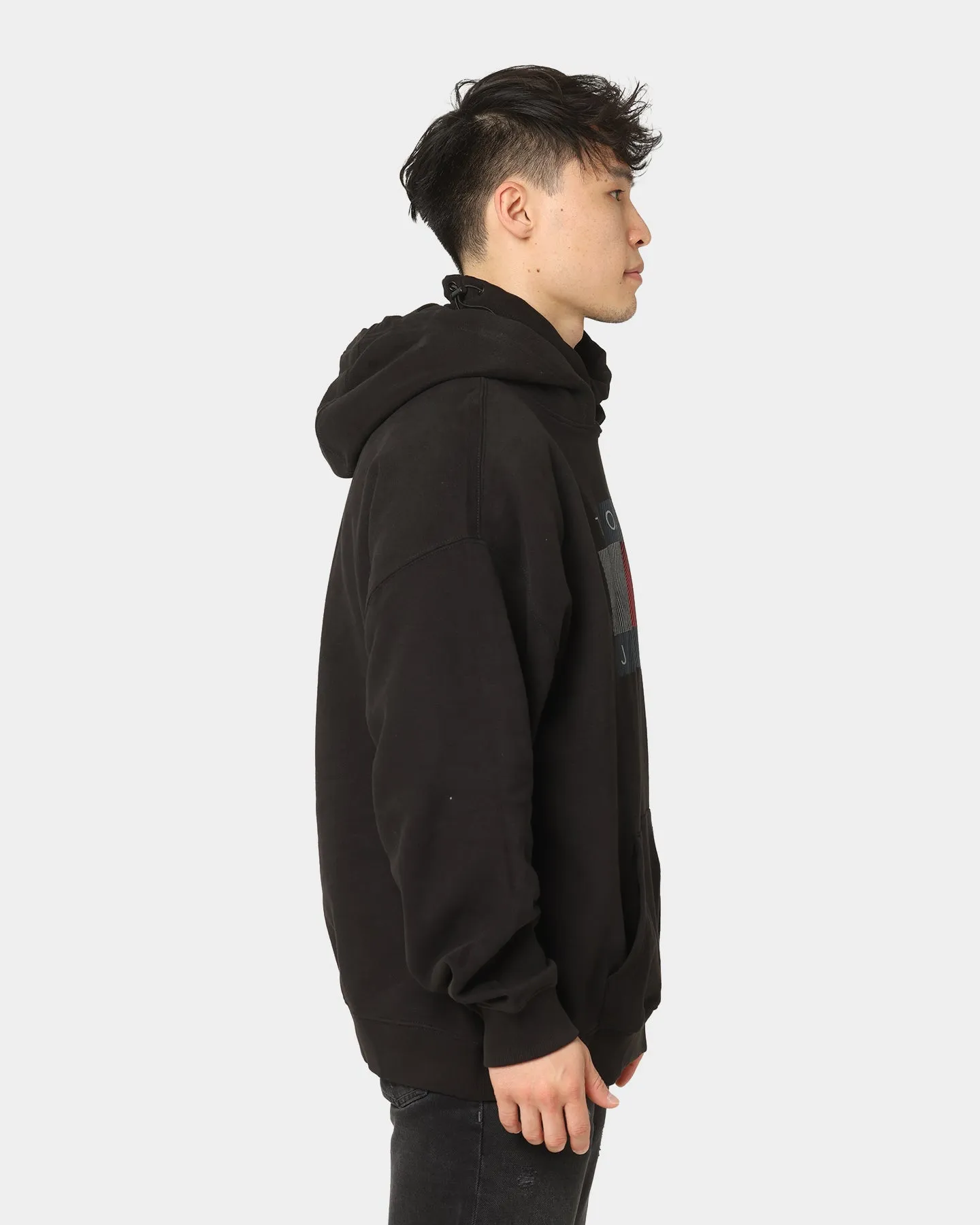 Tommy Jeans Reflective Flag Hoodie Black