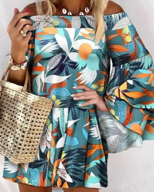 Tropical Print Dress