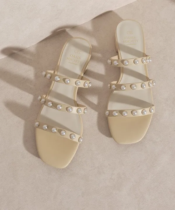 Valerie Pearl Flat Sandal