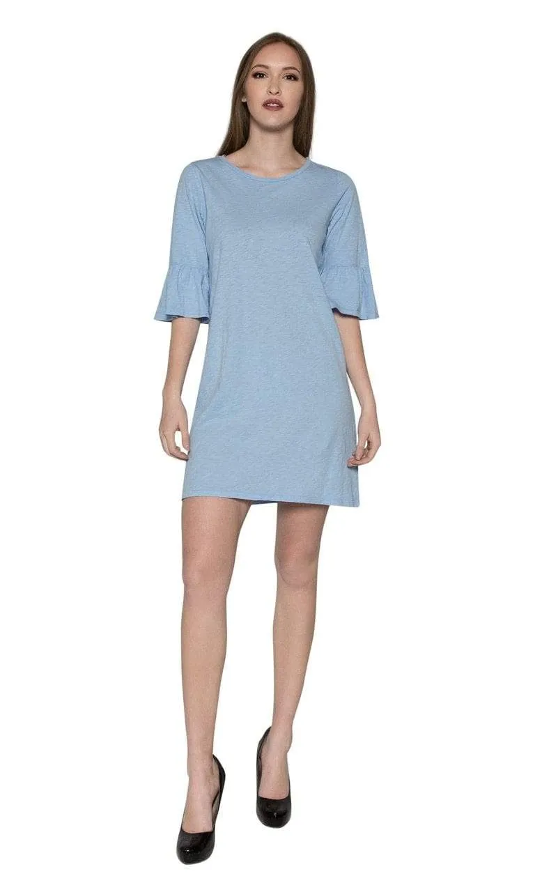 Velvet by Graham & Spencer Annabelle Cotton Slub Ruffle Sleeve Dress