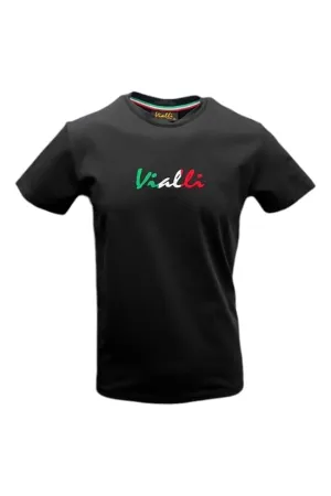 Vialli Mens Black Bold T-shirt