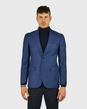 VINCENT & FRANKS VFFJJ950 BLUE JAQUARD JACKET