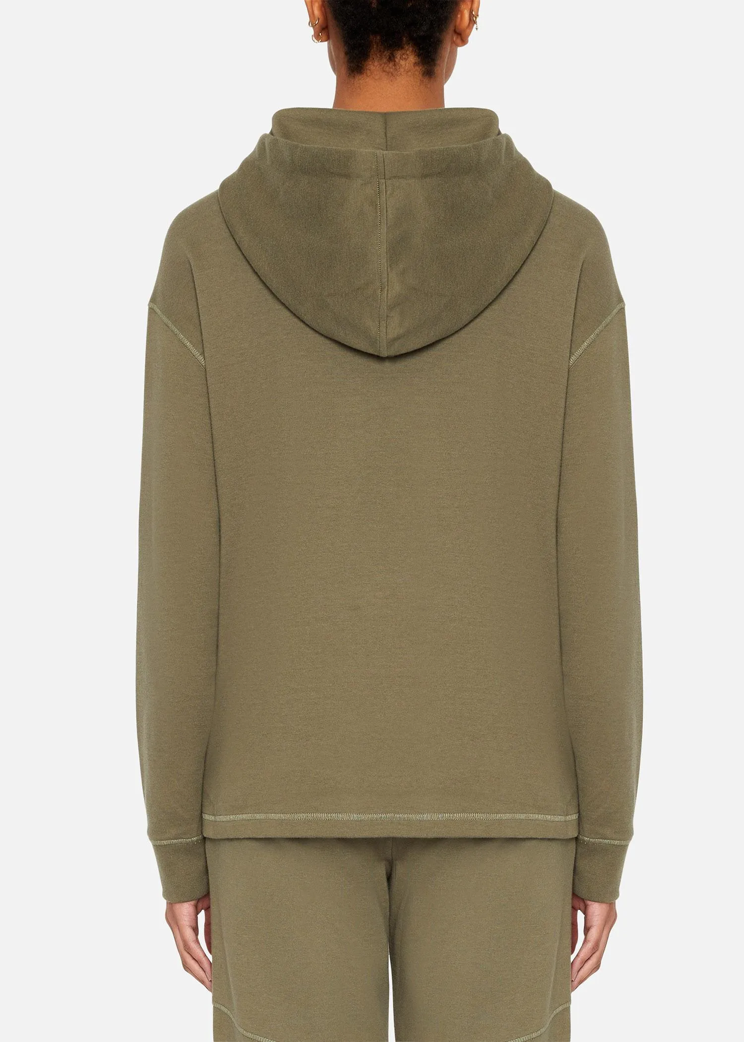 WOMENS SI HOODED SWEAT (W) OLIVE