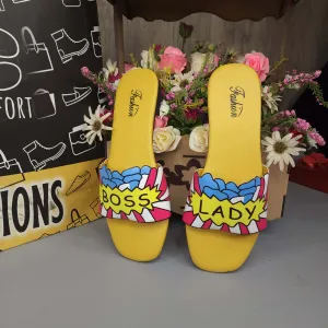 Yellow Funky Slippers