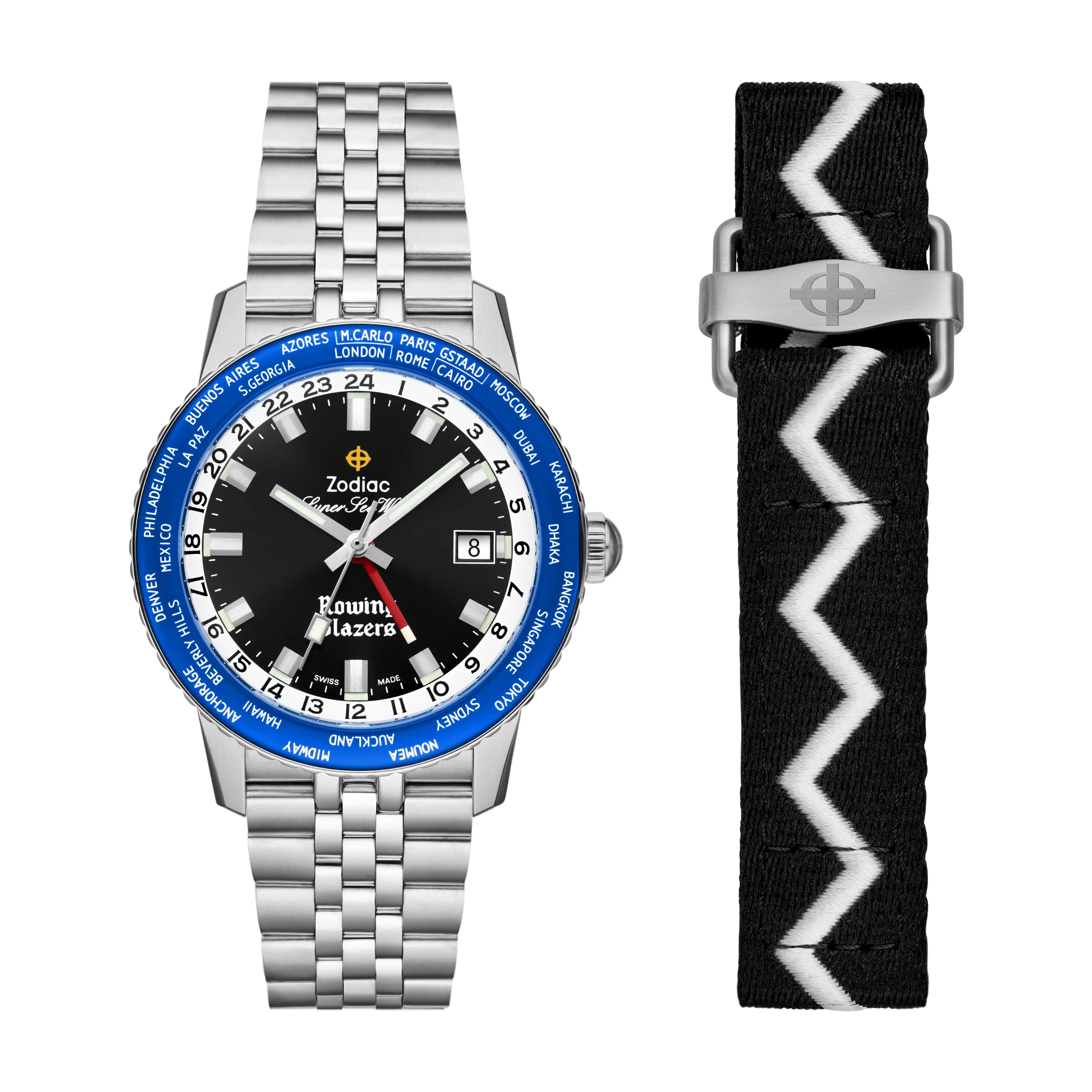 Zodiac Super Sea Wolf World Time Rowing Blazers Limited Edition ZO9414